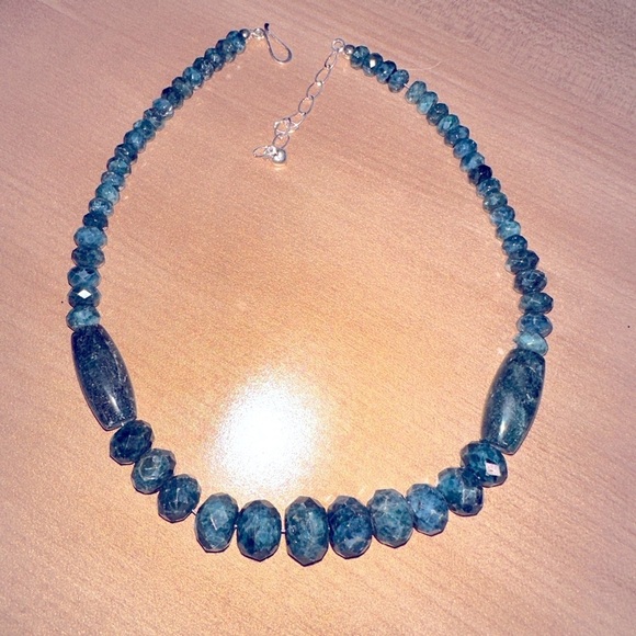 Teal apatite beaded necklace By Jay King - Picture 5 of 12